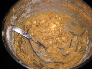 white chocolate chip cookie batter