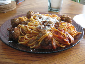 spaghetti with meatballs